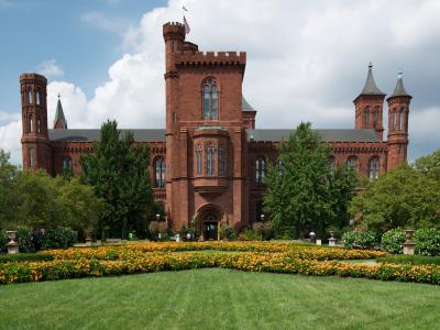 The Smithsonian Castle, seen from the south.